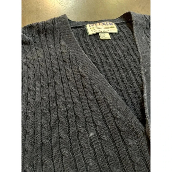 Vintage Ivy Crew Classics Cotton Grandpa Cardigan Sweater Vest XL Blue Dad - Picture 3 of 9
